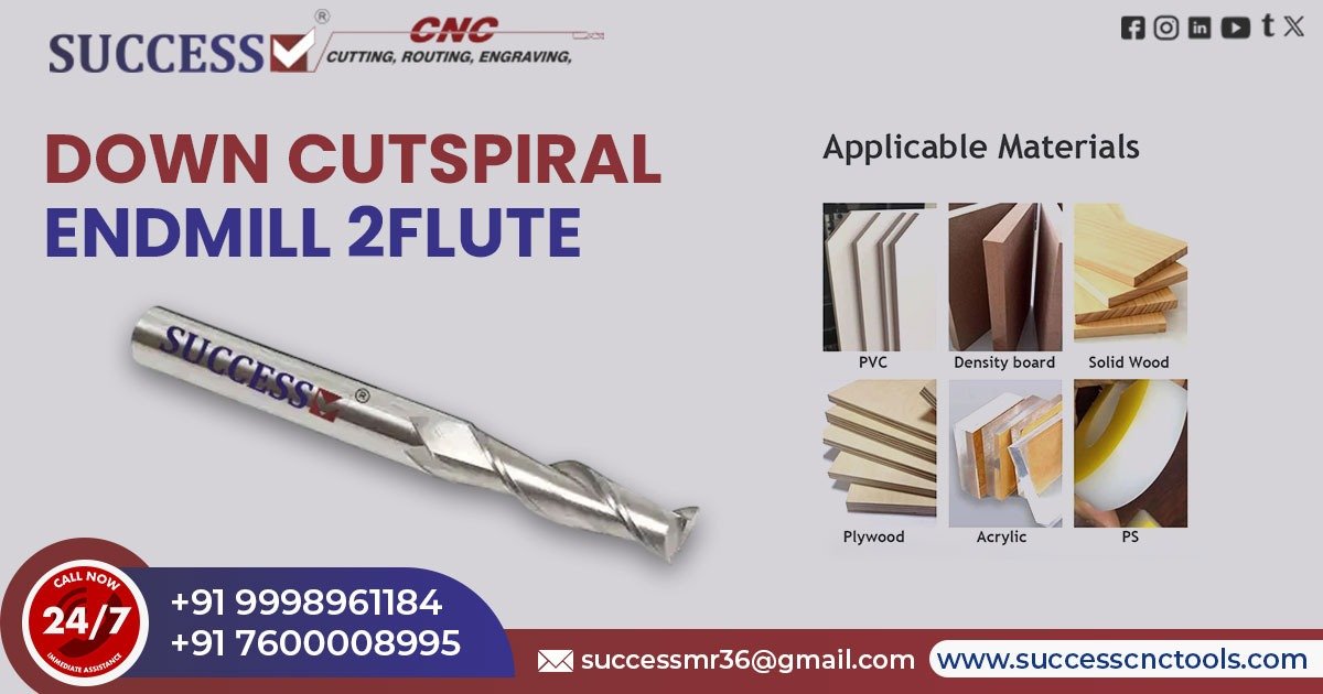 Down Cut Spiral Endmill 2 Flute in Bihar